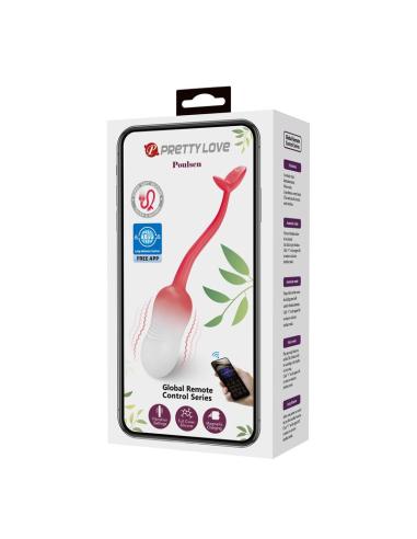 Pretty love - huevo vibrador pulsen control app 12 funciones recargable usb rosa