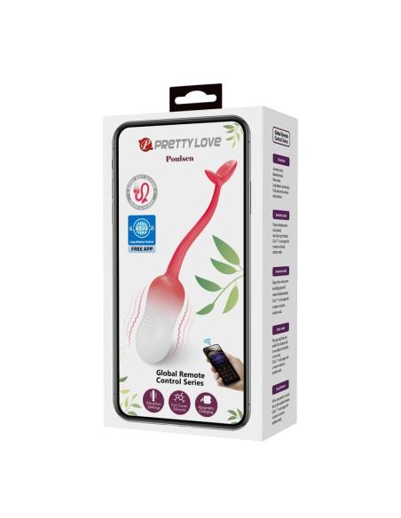 Pretty love - huevo vibrador pulsen control app 12 funciones recargable usb rosa