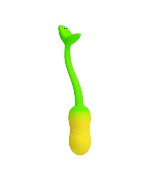 Pretty love - huevo vibrador pulsen control app 12 funciones recargable usb verde-amarillo