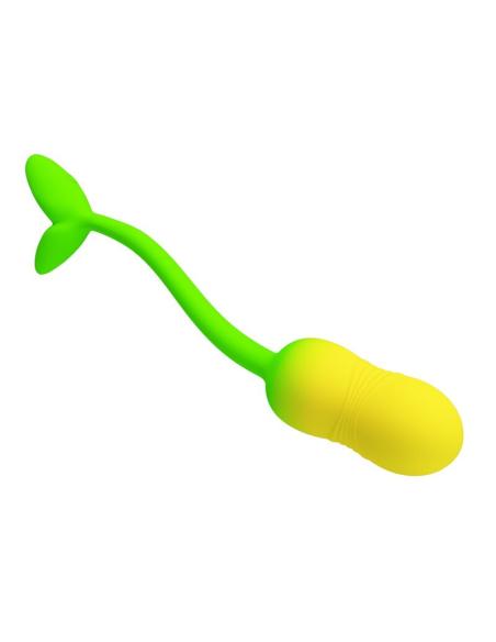 Pretty love - huevo vibrador pulsen control app 12 funciones recargable usb verde-amarillo
