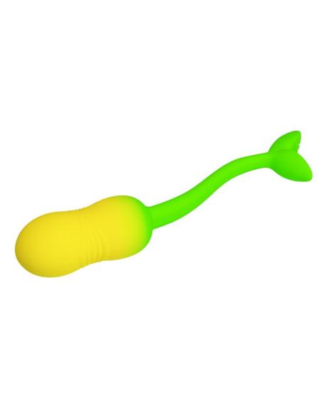 Pretty love - huevo vibrador pulsen control app 12 funciones recargable usb verde-amarillo