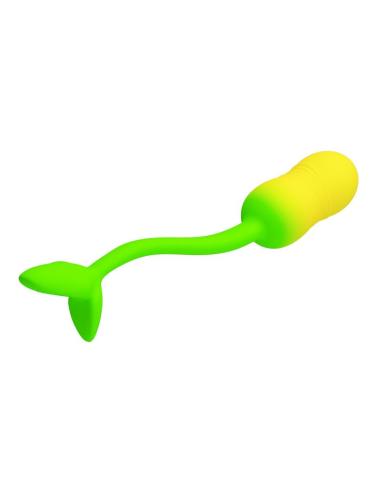 Pretty love - huevo vibrador pulsen control app 12 funciones recargable usb verde-amarillo