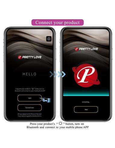 Pretty love - huevo vibrador pulsen control app 12 funciones recargable usb verde-amarillo
