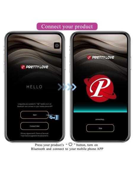Pretty love - huevo vibrador pulsen control app 12 funciones recargable usb verde-amarillo