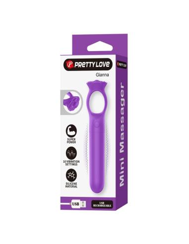 Pretty love - giana mini masajeador vibrador recargable morado