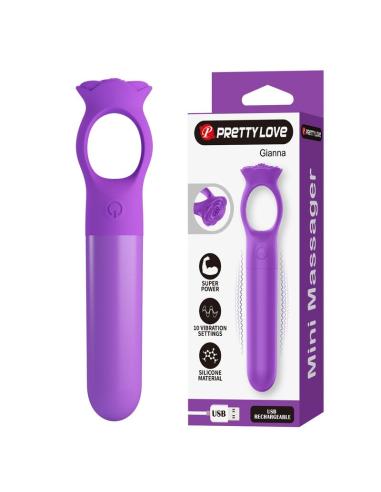 Pretty love - giana mini masajeador vibrador recargable morado