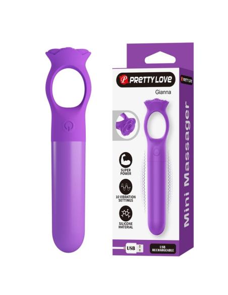 Pretty love - giana mini masajeador vibrador recargable morado