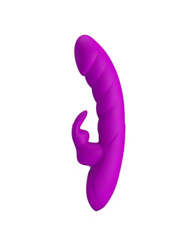 Pretty love - monica vibrador doble estimulación para punto g y clítoris recargable morado