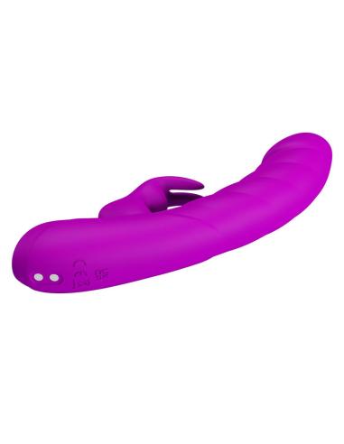Pretty love - monica vibrador doble estimulación para punto g y clítoris recargable morado