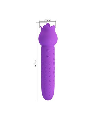 Pretty love - dannell vibrador con estimulación oral y clitoral recargable morado