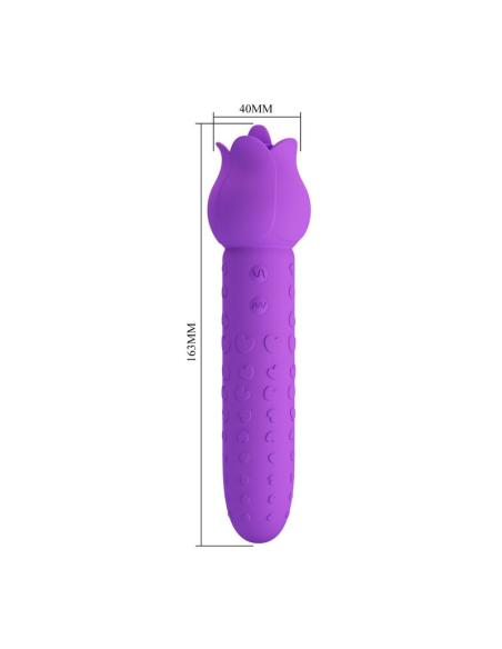 Pretty love - dannell vibrador con estimulación oral y clitoral recargable morado