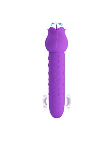 Pretty love - dannell vibrador con estimulación oral y clitoral recargable morado