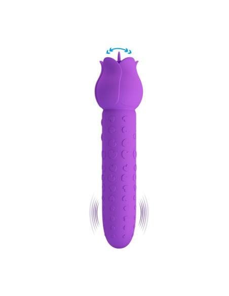Pretty love - dannell vibrador con estimulación oral y clitoral recargable morado