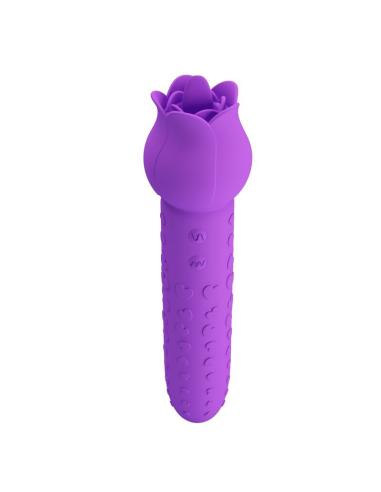 Pretty love - dannell vibrador con estimulación oral y clitoral recargable morado