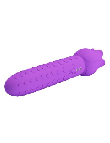 Pretty love - dannell vibrador con estimulación oral y clitoral recargable morado