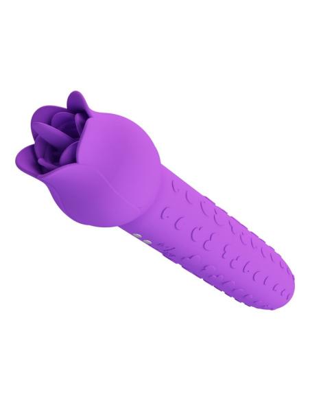 Pretty love - dannell vibrador con estimulación oral y clitoral recargable morado