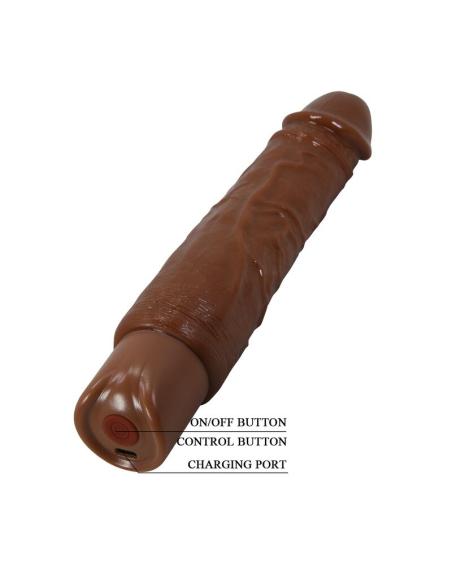Pretty love - duke vibrador realístico 23,5 cm ø 4,8 cm color marrón