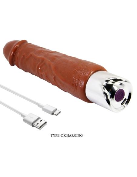 Pretty love - duke vibrador realístico 23,5 cm ø 4,8 cm color marrón