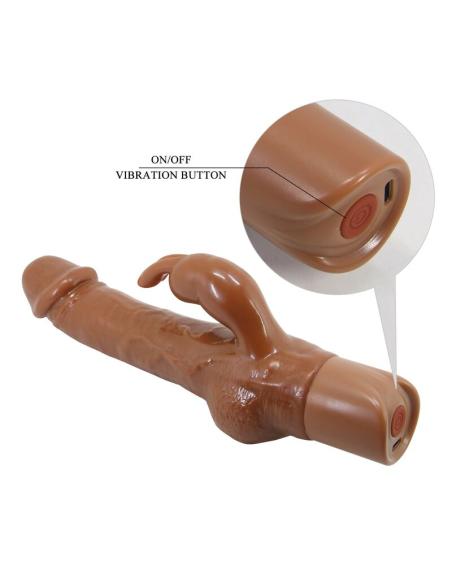 Pretty love - ellison vibrador rabbit realístico 22,6 cm ø 4,2 cm color marrón