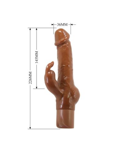 Pretty love - ellison vibrador rabbit realístico 22,6 cm ø 4,2 cm color marrón
