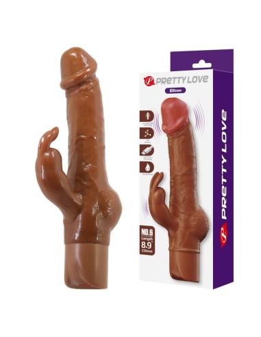 Pretty love - ellison vibrador rabbit realístico 22,6 cm ø 4,2 cm color marrón