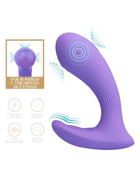 Pretty love - andromeda vibrador de doble estimulación recargable morado