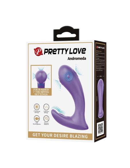 Pretty love - andromeda vibrador de doble estimulación recargable morado