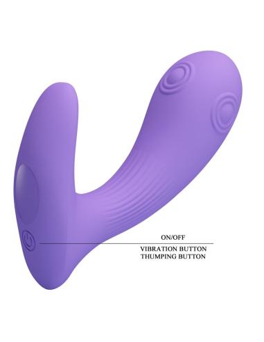 Pretty love - andromeda vibrador de doble estimulación recargable morado