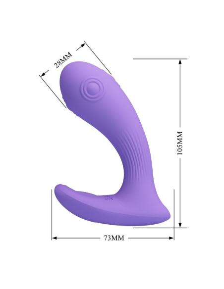 Pretty love - andromeda vibrador de doble estimulación recargable morado