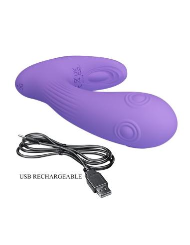 Pretty love - andromeda vibrador de doble estimulación recargable morado