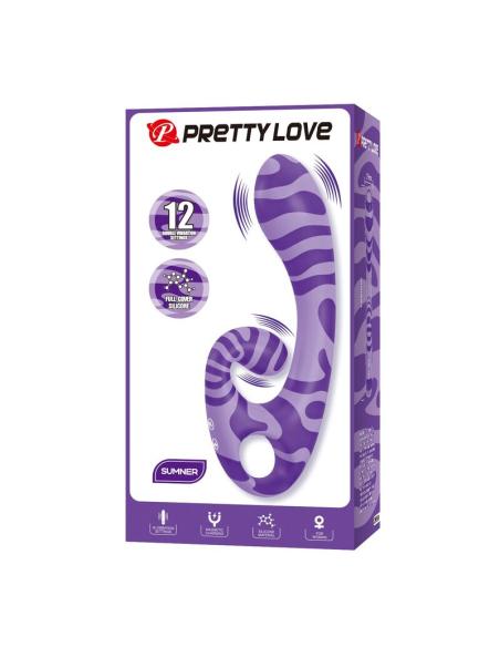 Pretty love - summer vibrador doble con asa 19 cm ø 3,5 cm morado