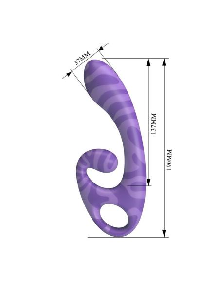 Pretty love - summer vibrador doble con asa 19 cm ø 3,5 cm morado