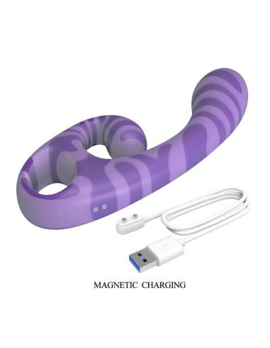 Pretty love - summer vibrador doble con asa 19 cm ø 3,5 cm morado