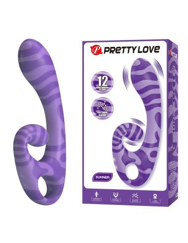 Pretty love - summer vibrador doble con asa 19 cm ø 3,5 cm morado