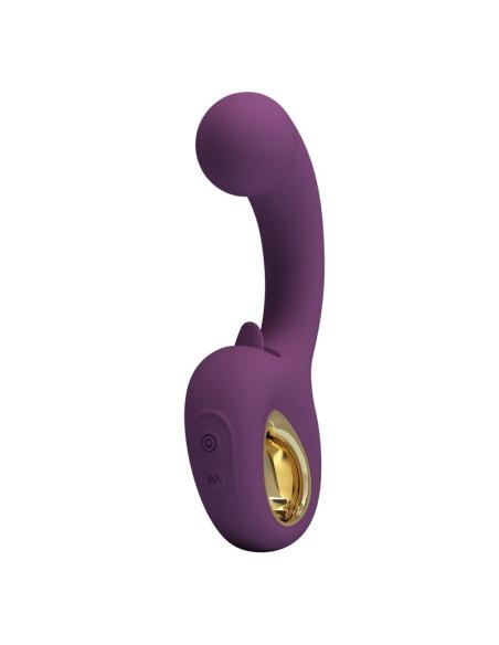 Pretty love - brynnlee vibrador con estimulador oral recargable 10 vibraciones y 5 funciones de lamido morado