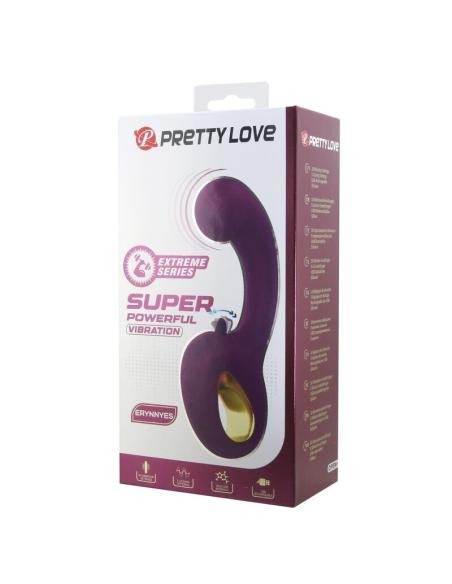 Pretty love - brynnlee vibrador con estimulador oral recargable 10 vibraciones y 5 funciones de lamido morado