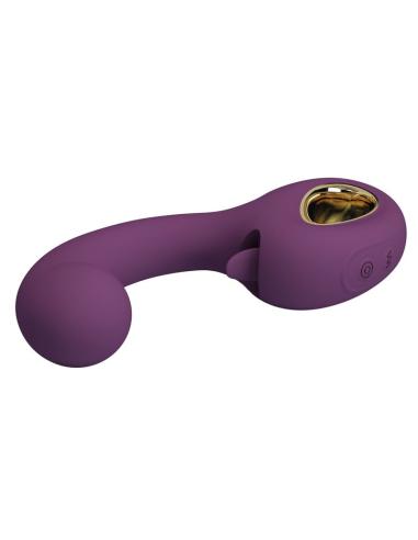 Pretty love - brynnlee vibrador con estimulador oral recargable 10 vibraciones y 5 funciones de lamido morado