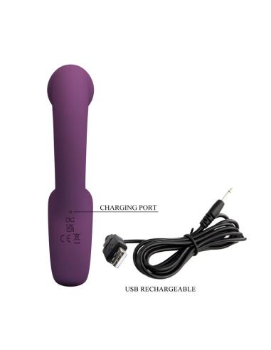 Pretty love - brynnlee vibrador con estimulador oral recargable 10 vibraciones y 5 funciones de lamido morado