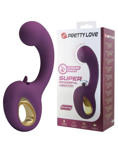 Pretty love - brynnlee vibrador con estimulador oral recargable 10 vibraciones y 5 funciones de lamido morado
