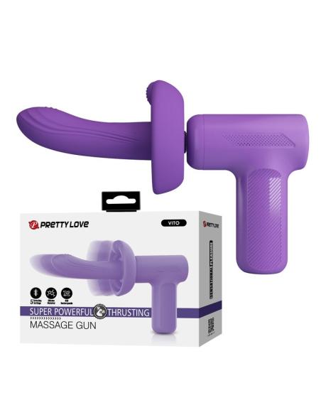 Pretty love - vito pistola de masaje con empuje 5 modos morado