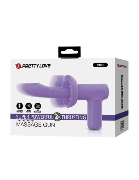 Pretty love - vito pistola de masaje con empuje 5 modos morado
