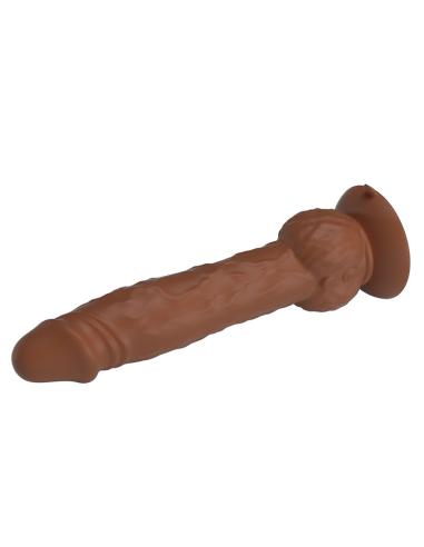 Pretty love - eren dildo vibrador con empuje 20,5 cm ø 4,5 cm marrón