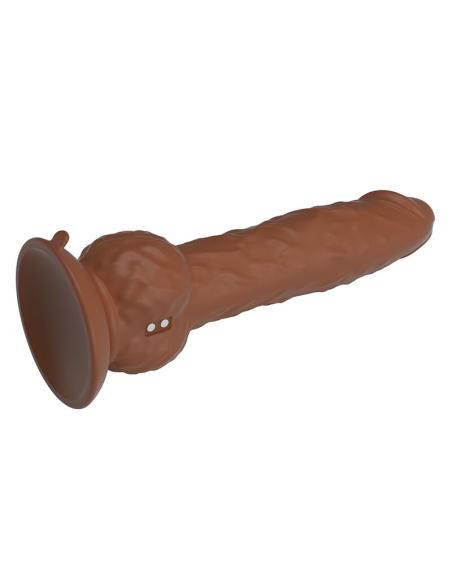 Pretty love - eren dildo vibrador con empuje 20,5 cm ø 4,5 cm marrón