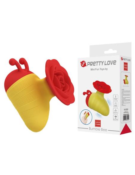 Pretty love - little bee estimulador de clítoris 7 modos recargable rojo/amarillo