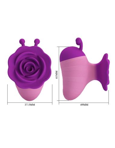 Pretty love - little bee estimulador de clítoris 7 modos recargable morado-rosa