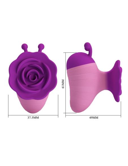 Pretty love - little bee estimulador de clítoris 7 modos recargable morado-rosa