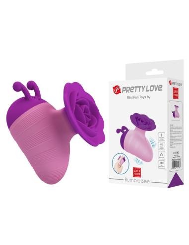 Pretty love - little bee estimulador de clítoris 7 modos recargable morado-rosa