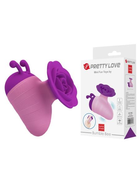Pretty love - little bee estimulador de clítoris 7 modos recargable morado-rosa