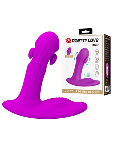 Pretty love - bauer masajeador de próstata 12 modos recargable morado