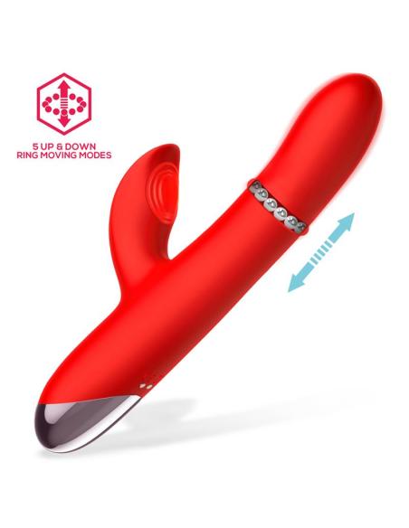 Divya Vibrador con Aro de Bolas Internas Up and Down y Pulsación 3 Motores Independientes USB